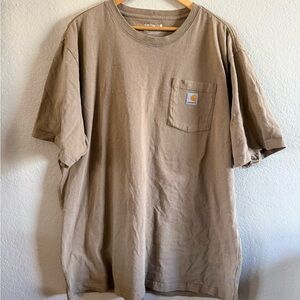Carhartt Men's Tan Short Sleeve Pocket Tee